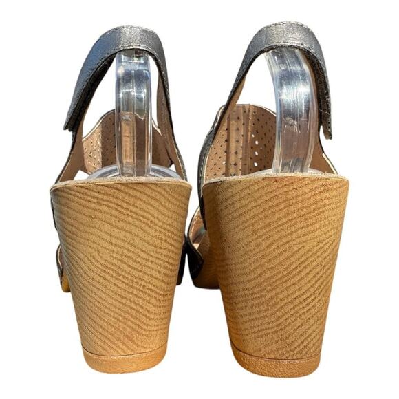 Dansko Teagan Sandal Heel NWOT Gunmetal Women size 38 US 7.5-8 - Picture 4 of 6